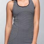 Lululemon  Swiftly Tech Racerback Black & White Striped Tank Top Size 4 Photo 0