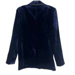 J.Crew Double Breasted Drapey Velvet Blazer Jacket Navy Twilight size 4 Photo 6