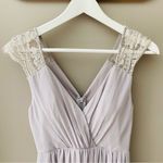 Lulus Whimsical Wonder Lace Maxi Dress Light Gray Sz Small Photo 3