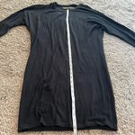 Enza Costa soft Midi Dress in Black dolman sleeve with thumb holes and crew neck Size M Photo 5