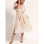 Cleobella  Odelia cotton ruffle beige printed boho dress small Photo 2