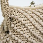 Jordan Vintage 70s Marsh Crochet Raffia Kisslock Satchel Handbag Photo 5