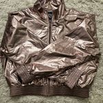 Victoria's Secret Victoria’s Secret Gold Metallic Sport Jacket/Bomber Jacket Size M Photo 4