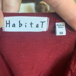 Habitat  small batch boutique XS deep red knit cozy top Photo 2