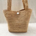 Annabel Ingall Australia Beige Tan Raffia Beach Shoulder Tote Capiz Shell Button White Photo 4