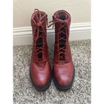 Frye Savannah Leather Classic Lace Up Streetwear Combat Heeled Boots 8.5 Photo 2