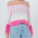 Princess Polly Willow Colorblock Balloon Sleeve Wool Blend Oversized Sweater Photo 0