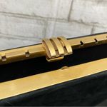 Vintage INDUSTRIA ARGENTINA Navy Midnight Blue Suede Clutch Quilted Chain Bag Photo 14