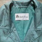Vintage Claude Harvey Paris Teal Blue Rain Jacket Trench Coat L Green Size L Photo 1