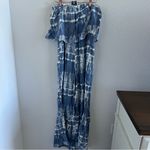 Japna NWT  Strapless Ruffle Statement Leg Jumpsuit Tie Dye Hippy Festival Medium Photo 6