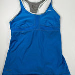 Nike  Dri-FIT Tank Top Athletic Racerback Built-In Bra‎ Blue Size M Photo 0