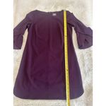 Vince Camuto Plum Purple Sheath Sweater Dress Flare Bell Tiered Sleeve. 6 P Photo 5