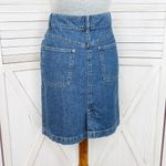 Christopher & Banks  Denim A Line Skirt Blue 4 Knee‎ Length Photo 3