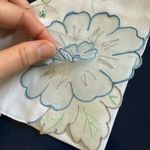 Vintage Franshaw Floral Embroidered Handkerchief Photo 2