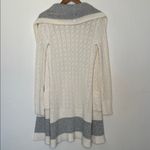 Yael Aflalo YAYA Metallic Knit Long Cardigan Gray Cream Open Front Size Large Photo 1
