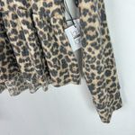 La La Land NWT  Creative Ruffle Hem Top in Stone Leopard Size Small S NEW Photo 4