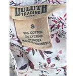 Duluth Trading Women's Collarless S No Gap Button Front 3/4 Sleeve Tunic Photo 9