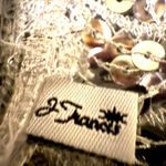 J Francis Silver Sequin Lace Scarf Statement Piece Photo 4