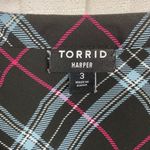 Torrid Black&Blue Plaid Harper Georgette Blouse Sz.3 Photo 8