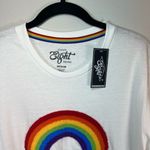 Eighty Eight Rainbow Proud Crew Neck T-Shirt White Short Sleeve Embroidered NEW Adult Medium Photo 1