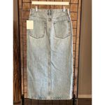 NWT Etica Denim Maxi Skirt Sz 27 Light Wash Side Slit Blue Photo 5