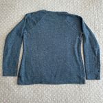 L.L. Bean Blue Crewneck Cable Knit Sweater Front Sweatshirt Size M Size M Photo 4