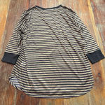 C&C California Women's long sleeve Top L purple gray tan Striped Photo 8