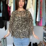 Michael Kors Sheer Leopard Snakeskin Top Photo 1