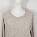 Bobi Cream Ribbed Knit Tunic Size Medium Oatmeal Tunic Photo 2