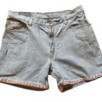 Levi Vintage (3/99) Women's Shorts with Flower Hem. Size 14 Blue Photo 0