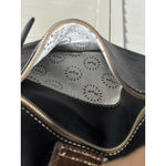 Myra Hair On Black/White‎ Leather Turquoise/Rose Gold Hand Tooled Shoulder Bag Black Photo 12