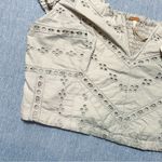 Free People NWT Turning Heads Eyelet Off The Shoulder Crop Top Size XS in Stone Photo 4