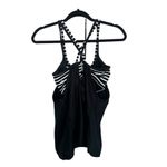 Athleta  Hidden Agenda 2 In 1 Bra Tank Top Womens Size S Strappy Cross Back Black Photo 3