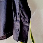 Everlane The Linen Popover Shirt in Black •Size 4 •NWT Photo 8