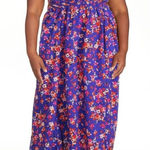 BeachLunchLounge side cut out midi dress XXL BLUE FLORAL Photo 0