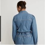 Madewell  Denim Long-Sleeve Rushland Wash Romper Sz L Photo 1