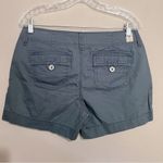 Levi's Women's Slate Blue Chino Utility Square Pocket Shorts Photo 4
