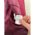 Kasper  Womens Petite Stretch Crepe Shawl-Collar Open-Front Burgundy Blazer 10P Photo 8