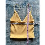 Garage  Goldenrod Yellow V Neck Ribbed Knit Crop Top XS Photo 6