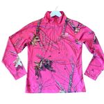Mossy Oak  pink camo quarter zip pullover m Photo 1