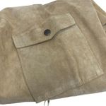 SILX Genuine Suede Cargo Pants Size 4 Tan Camel Leather Professional Clean Photo 12