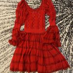 Alexander McQueen  Stretch-knit paneled silk-blend point d'esprit mini Dress S Photo 1