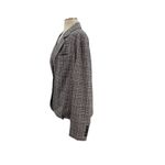 Free People  Cali Plaid Blazer Jacket Gray Neutral‎ Size Large Photo 6