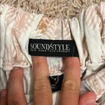 Vintage sound style paper bag linen Cream and Tan Wide Leg Women's Pants Sz M Size M Photo 1