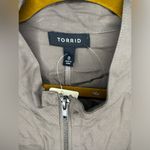 Torrid  Military Vest Studded Mushroom Gray Photo 3