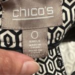Chico's Chico’s Black & White Geometric Print Flat Front Ankle Pants 0 Small Photo 7