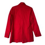 Desigual  Norma Embroidered Coat Jacket Trench Size 42 Tomato Red Cotton Blend Photo 3