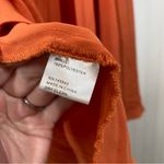 TOME Collective Orange Accordion Pleated Swing Midi Dress Size Small Fall Photo 5