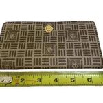 Anne Klein Bi-fold Wallet Brown Pink Logo Print Snap Closure Photo 3