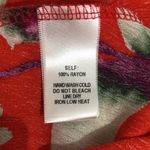 Lulus  Red Love Will Travel Floral Tropical Short Sleeve Wrap Dress Small EUC Photo 9